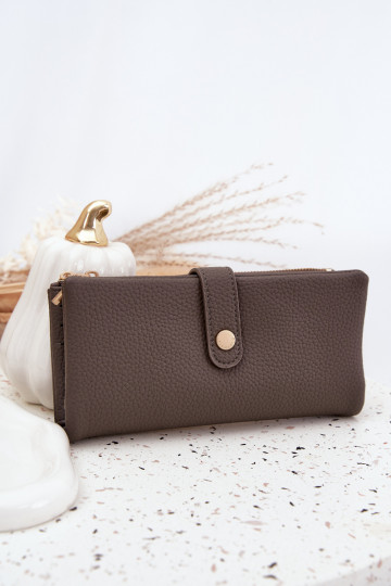 Ladies Wallet Made of Eco Leather Large Gray Gilessa