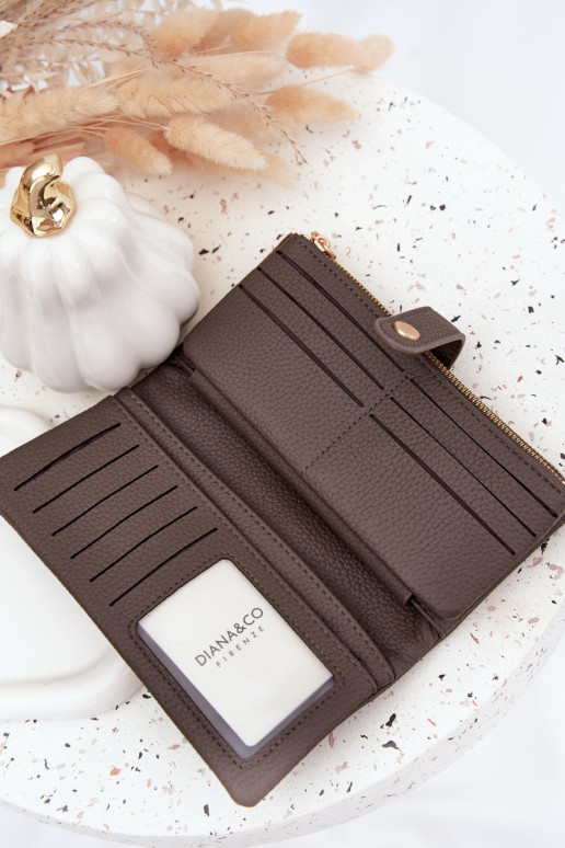 Ladies Wallet Made of Eco Leather Large Gray Gilessa