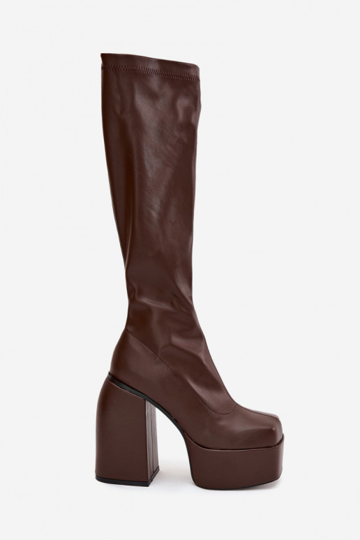 Women's Heeled And Platform Boots Chocolate Yavira