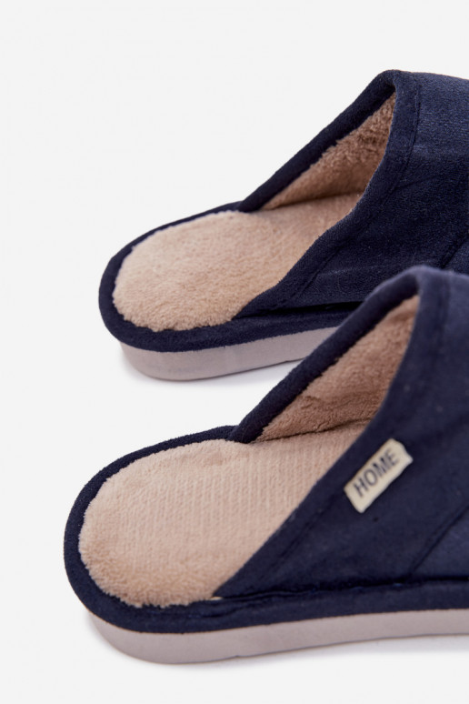 Men's slippers navy blue Selomir