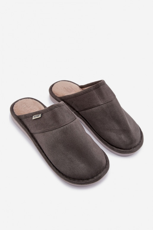Men's slippers dark gray Selomir