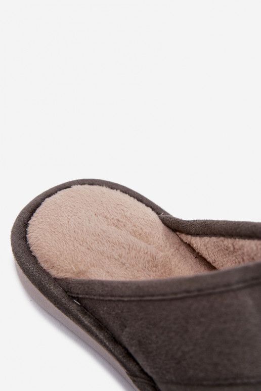Men's slippers dark gray Selomir