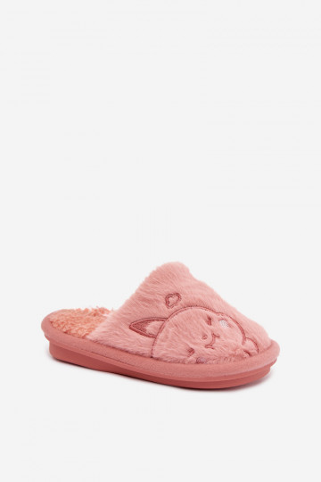 Children's slippers with fur Pink Norene