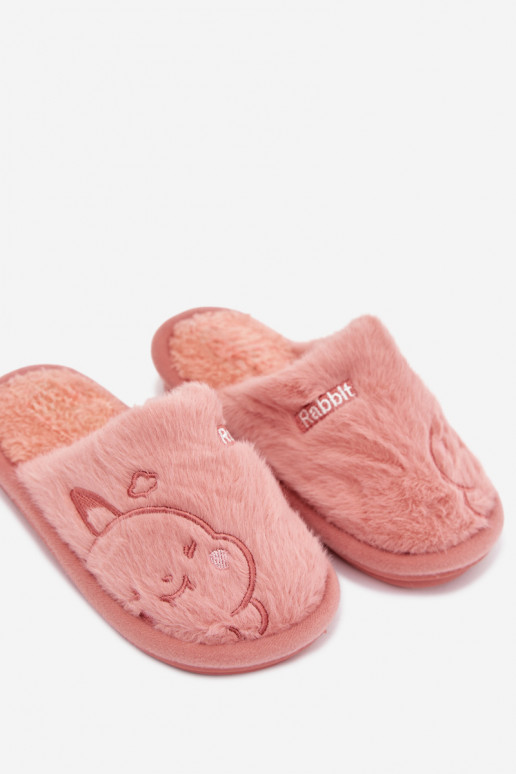 Children's slippers with fur Pink Norene
