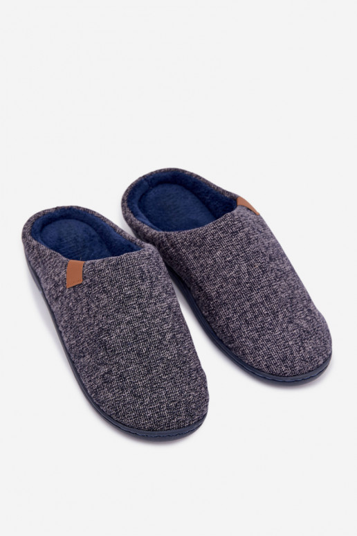 Men's Slippers Navy Blue Serevan