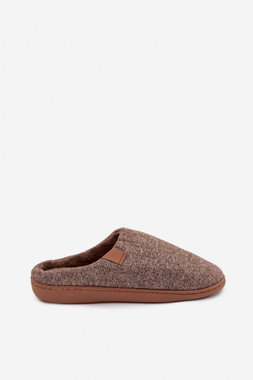 Men's Brown Slippers Serevan