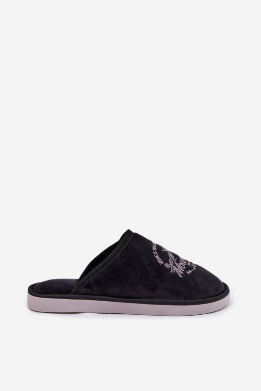 Men's Black Slippers Tiranne