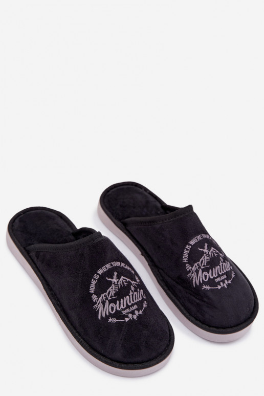 Men's Black Slippers Tiranne