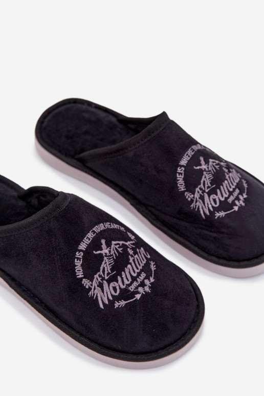 Men's Black Slippers Tiranne