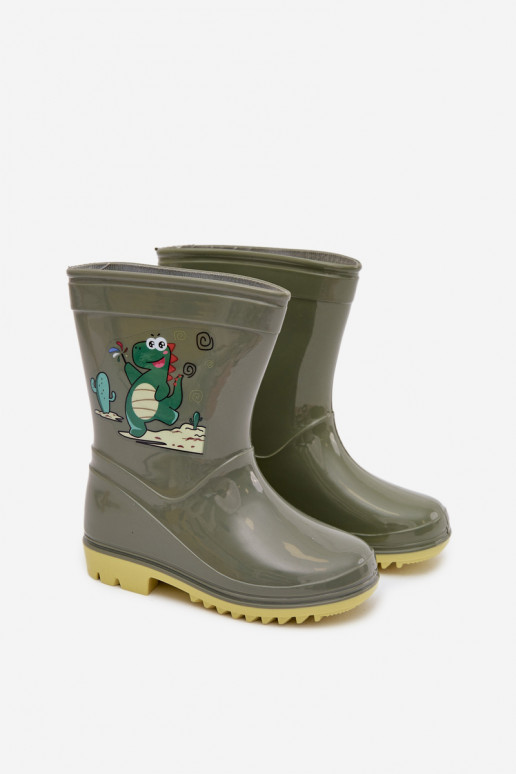 Children's Rubber Boots Dark Green Esalina