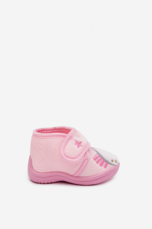 Children's slippers with Velcro pink Jeselle
