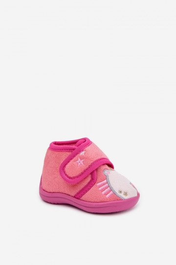 Kids slippers with velcro fuchsia Jeselle