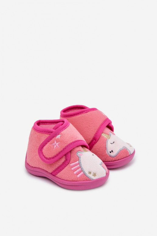 Kids slippers with velcro fuchsia Jeselle