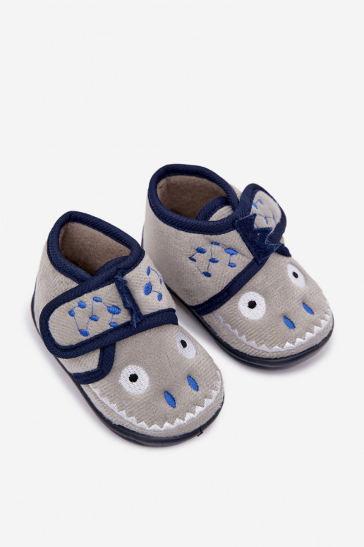 Children's slippers with Velcro gray Jeselle