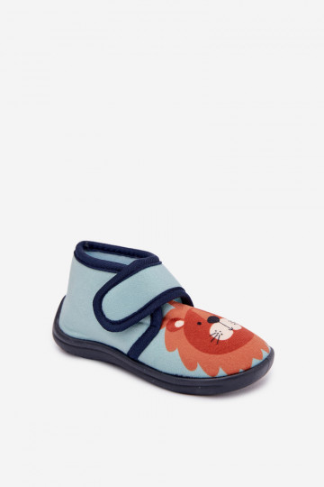 Children's slippers with Velcro Blue Katline