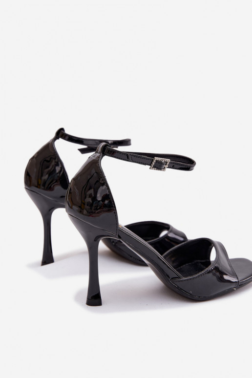 Patent Leather Sandals On High Heel Black Revella