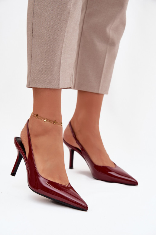 Patent Leather Pumps on High Heel Bordeaux Phelia