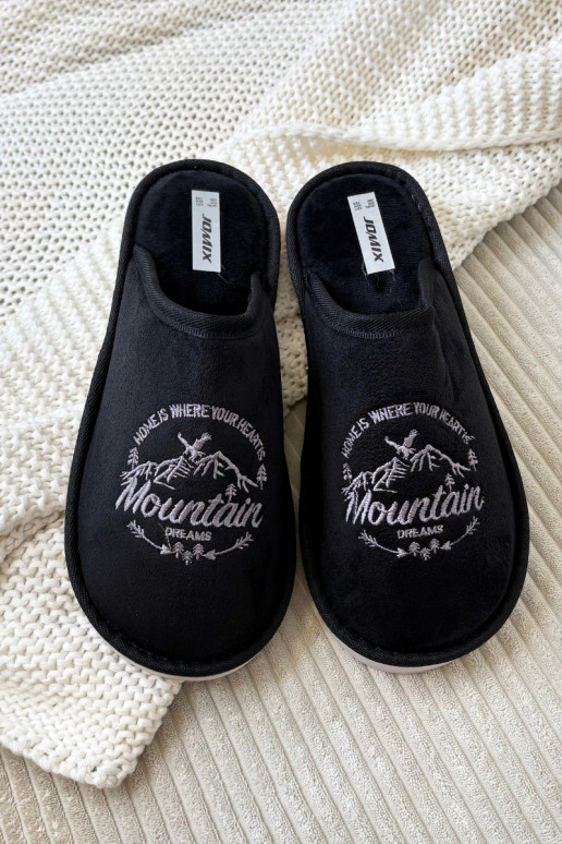 Men's Black Slippers Tiranne