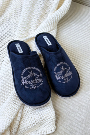 Men's Navy Blue Slippers Tiranne