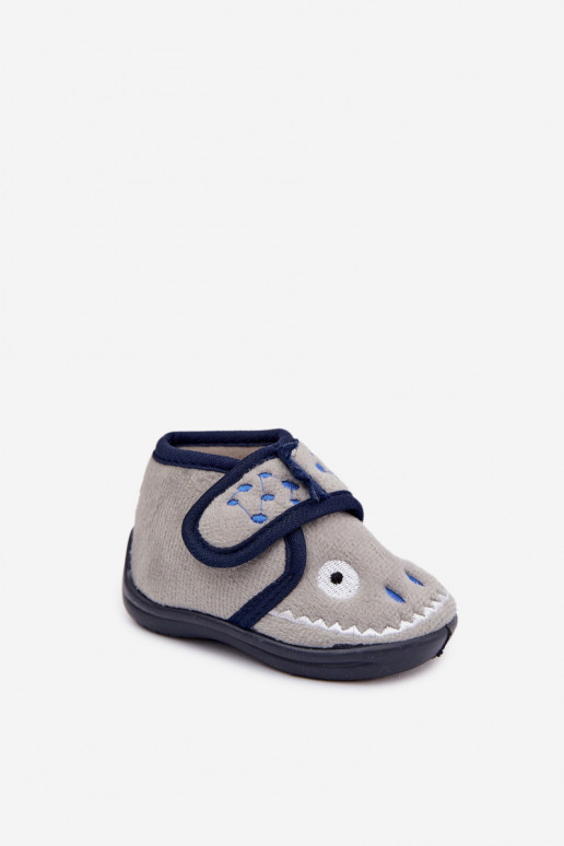 Children's slippers with Velcro gray Jeselle