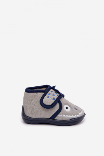 Children's slippers with Velcro gray Jeselle 2
