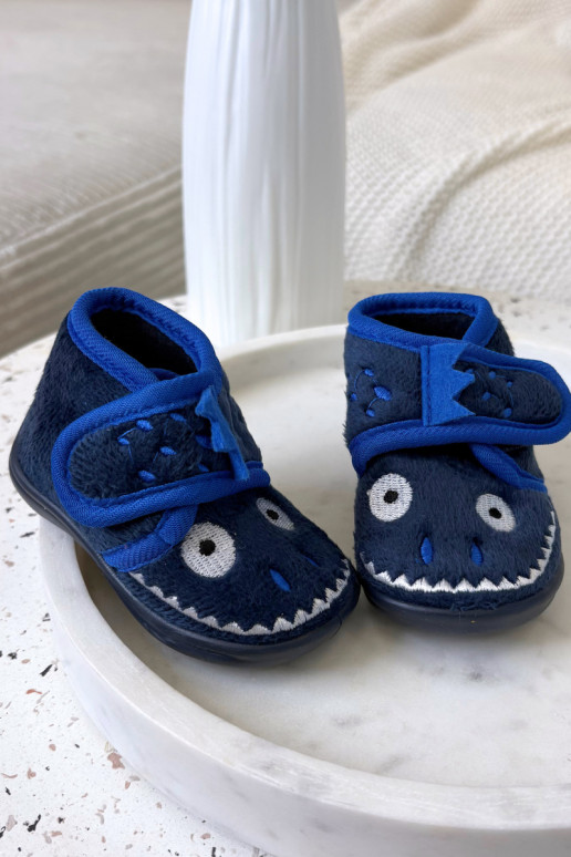 Children's slippers with velcro navy blue Jeselle