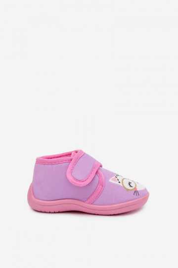 Children's slippers with Velcro purple Katline 2