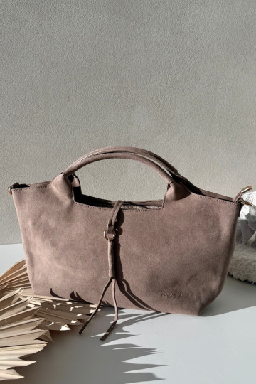 Bag Made of Eco Suede Taupe Ivonira