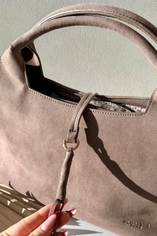 Bag Made of Eco Suede Taupe Ivonira