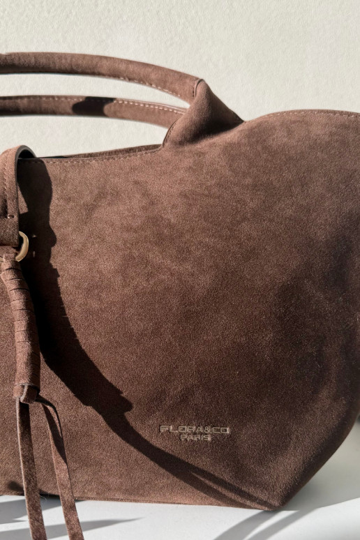 Bag Made of Eco Suede Chocolate Ivonira