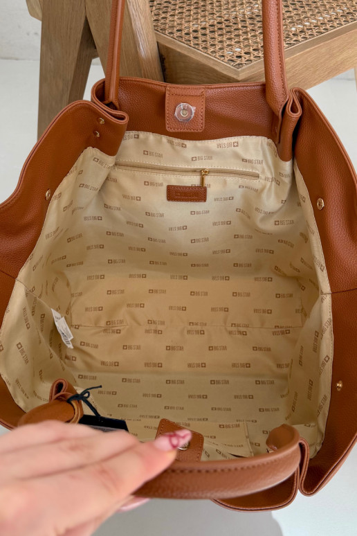 Large Women's Bag Shopper Big Star SS574006 Camel