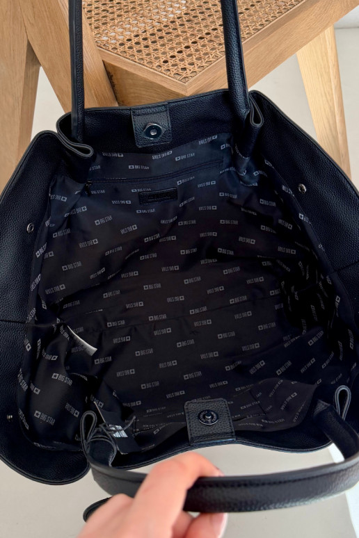 Duża Torebka Damska Shopper Big Star SS574005 Czarna