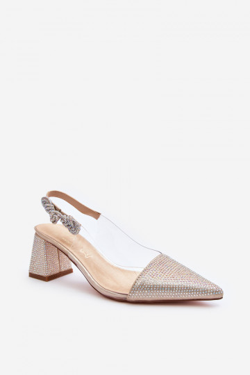 Elegant Pointed-Toe Pumps D&A MR91292-1 Champagne 2