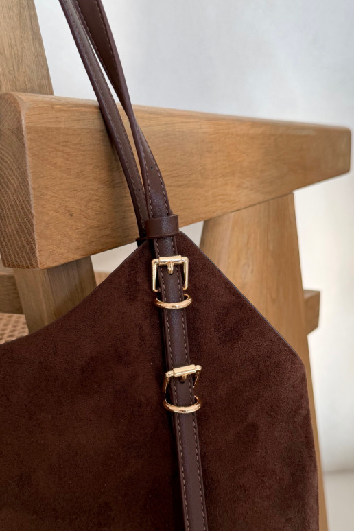 Skopper Bag Made of Eco Suede Chocolate Sorvelle