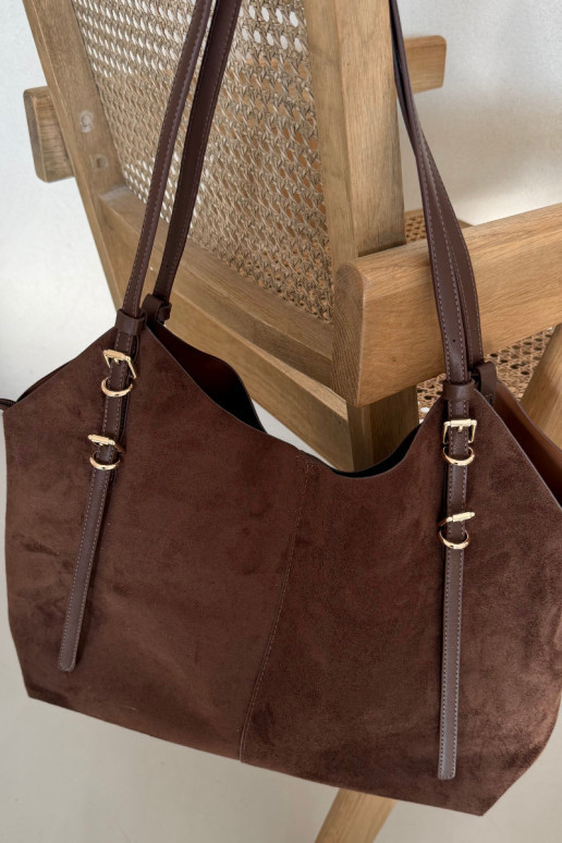 Skopper Bag Made of Eco Suede Chocolate Sorvelle