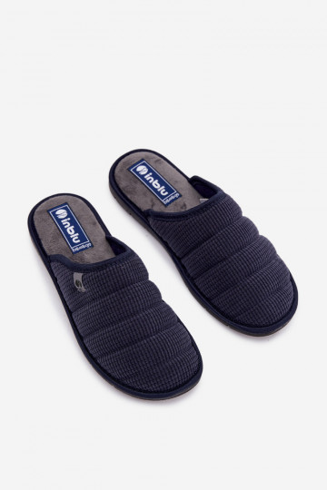 Comfortable Men's Home Footwear Slippers Inblu 91000027 Navy Blue 2