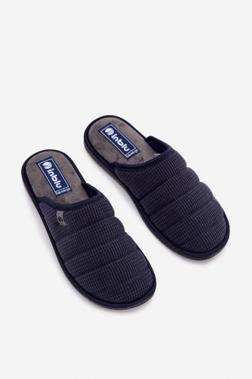 Comfortable Men's Home Footwear Slippers Inblu 91000027 Navy Blue