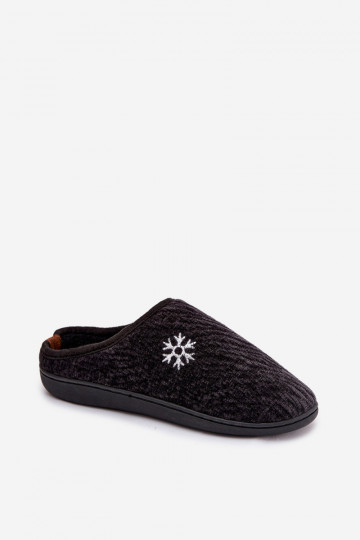Men's Black Slippers Darline