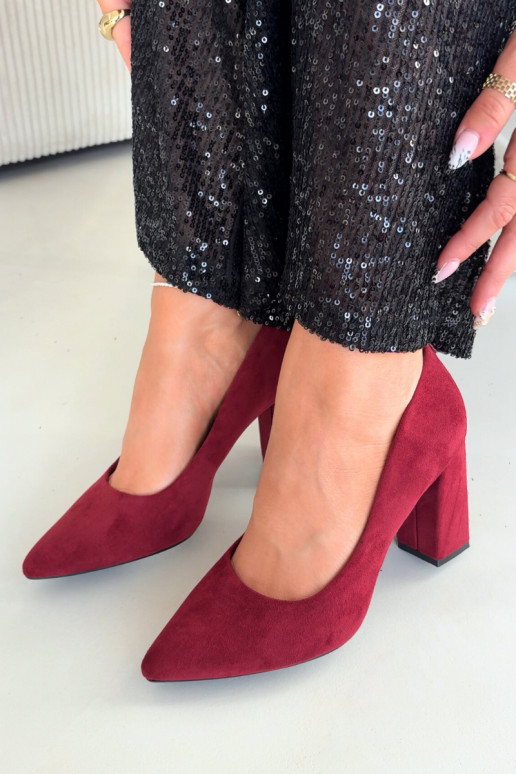 Suede Pumps on Block Heel Sergio Leone PB216 Brodowe