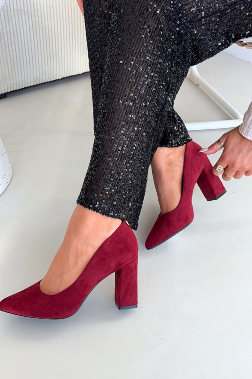 Suede Pumps on Block Heel Sergio Leone PB216 Brodowe