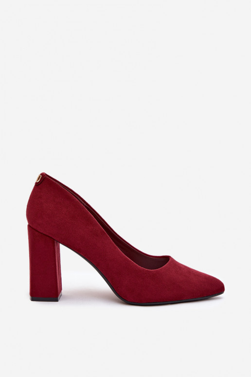 Suede Pumps on Block Heel Sergio Leone PB216 Brodowe
