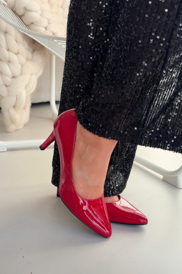 Polished High Heels Sergio Leone 1336 Red