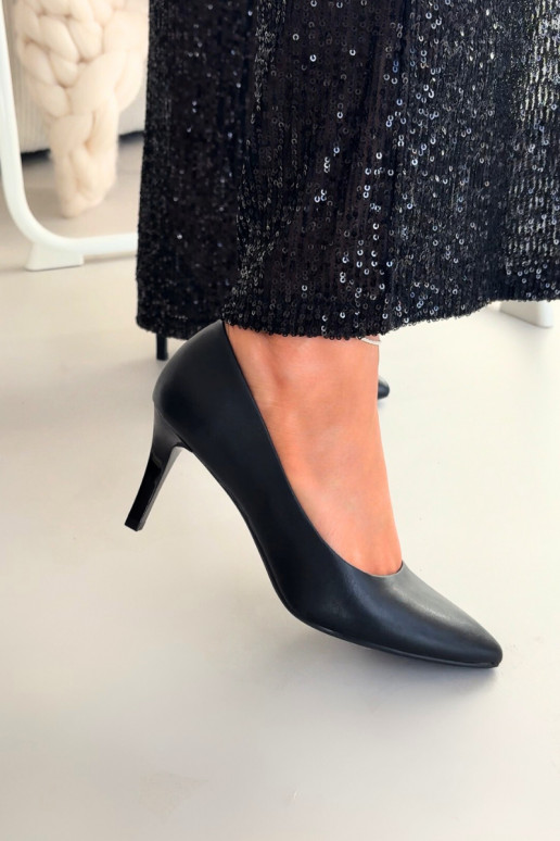 Eco Leather Heels Sergio Leone 1336 Black