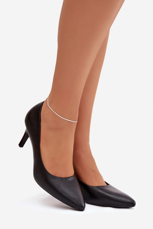 Eco Leather Heels Sergio Leone 1336 Black