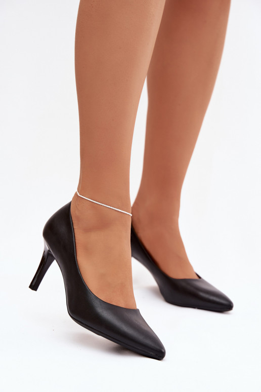 Eco Leather Heels Sergio Leone 1336 Black