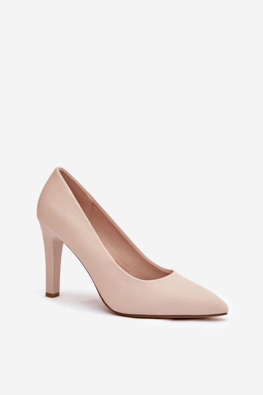 Eco Leather High Heels Sergio Leone 1446 Light Beige