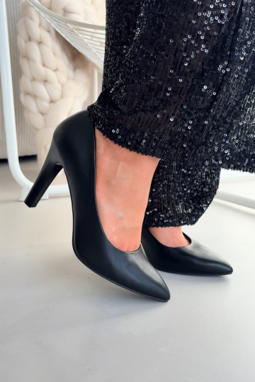 Eco Leather Heels Sergio Leone 1446 Black