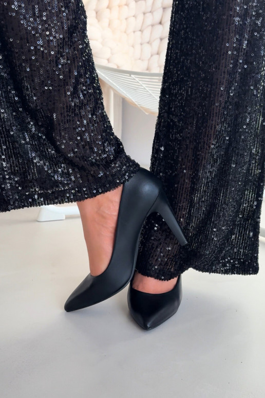 Eco Leather Heels Sergio Leone 1446 Black