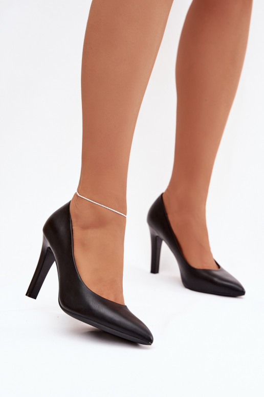 Eco Leather Heels Sergio Leone 1446 Black