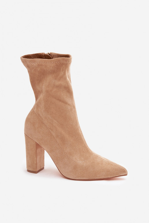Women's Ankle Boots with Stitches Beige Rosivelle